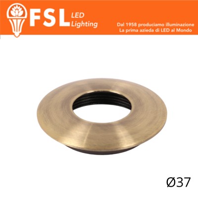 VEGA - Cover Curva per Punto Luce LED – Ø37 – Bronzo