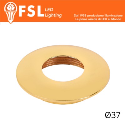 [FLM32-1CGO] VEGA - Cover Curva per Punto Luce LED – Ø37 – Oro
