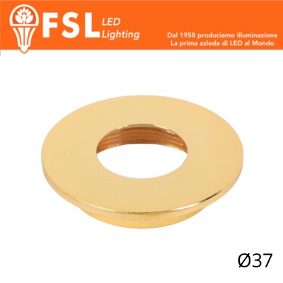 VEGA - Cover Piatta per Punto Luce LED  – Ø37 – Oro