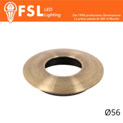 VEGA - Cover Curva per Punto Luce LED – Ø56 – Bronzo