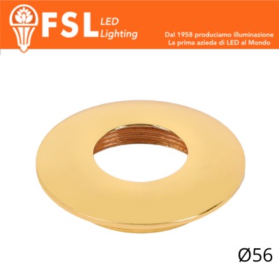 [FLM32-3CGO] VEGA - Cover Curva per Punto Luce LED – Ø56 – Oro