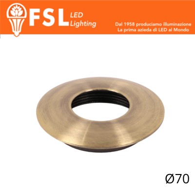 VEGA - Cover Curva per Punto Luce LED – Ø70 – Bronzo