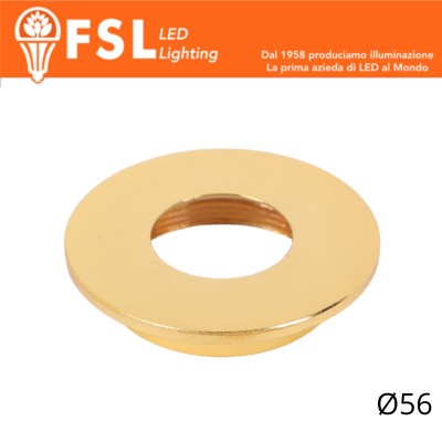 VEGA - Cover Piatta per Punto Luce LED – Ø56 – Oro