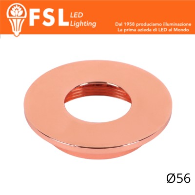 VEGA - Cover Piatta per Punto Luce LED – Ø56 – Oro Rosa