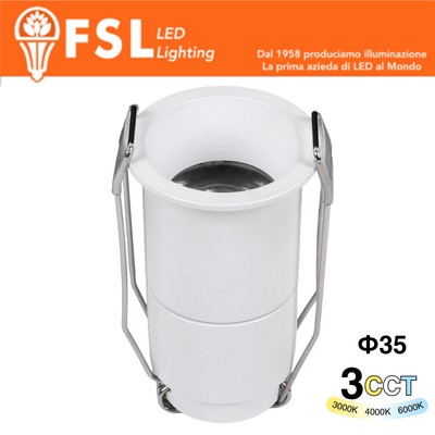 [FLM40IP20-3W] ALTAIR - Micro Punto luce LED – 3W 3CCT 35*62mm IP20 - Driver Eaglerise