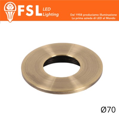 VEGA - Cover Piatta per Punto Luce LED – Ø70 – Bronzo
