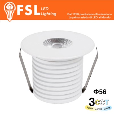 VEGA - Punto luce LED Spotlight  – 3W 3CCT – 56*57 – IP20 - Driver Eaglerise