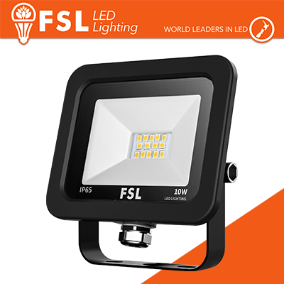 [FLFSF809-10W65K] Proiettore per esterni Nero 10W - IP65 115° 6500K