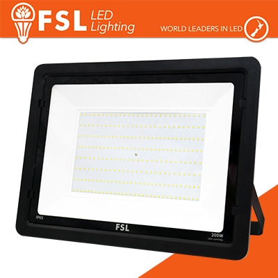 [FLFSF809-200W40] Proiettore per esterni Nero 200W - IP65 115° 4000K