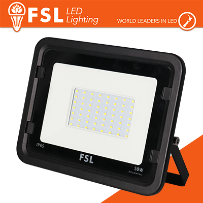 [FLFSF809-50W65K] Proiettore per esterni Nero 50W - IP65 115° 6500K