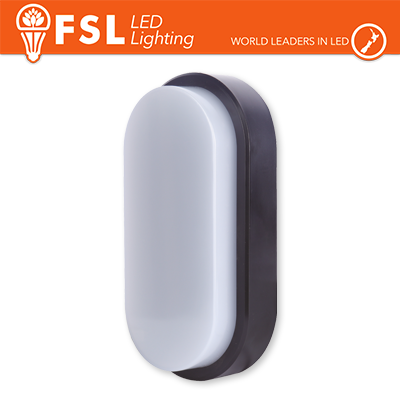 [FLRE-B15W4K] Plafoniera LED OVALE NERA 15W 4000K 55*100*200 IP54
