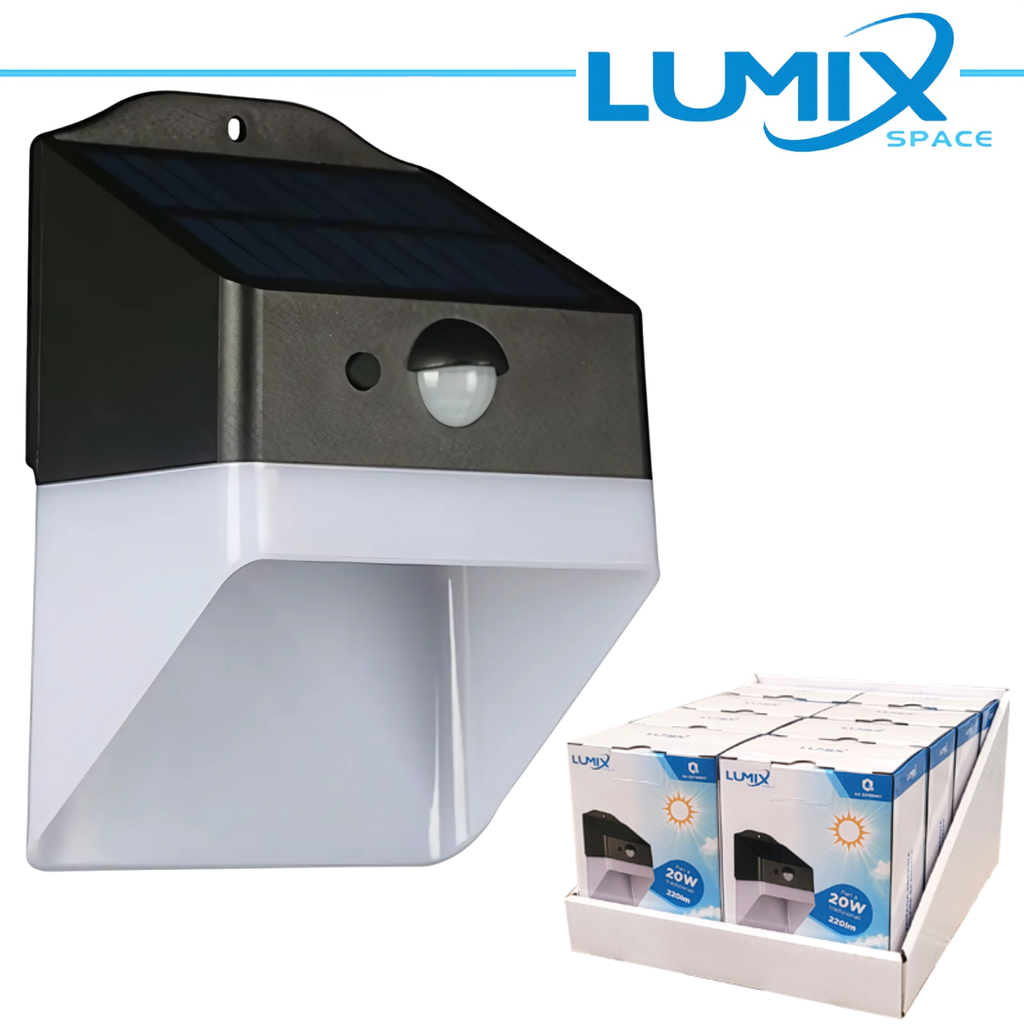 [LGP-SWL4K2W] Lampada da parete solare LED senza fili con sensori + espositore