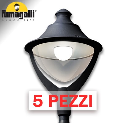 [FUP50000AXQ1K4] 5x BEPPE 400 NERO TRASP POWER LED E27 30W CCT SET