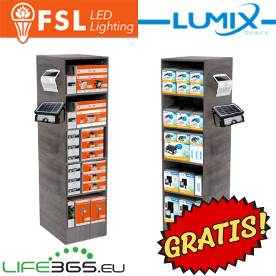 [FLLS-EXPO] Espositore da terra in legno FSL-LUMIX SPACE 40*50*150 cm