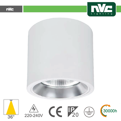 [NV928515W3K36WS] Downlight Sporgente - IP20 15W 1100LM 3000K 36°