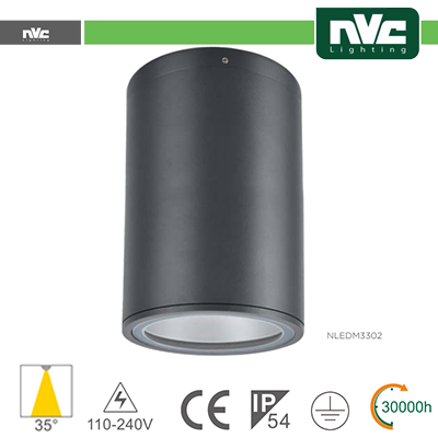 [NV3302-12W3K] Downlight Sporgente IP54 - 12W 1080LM 3000K 35°