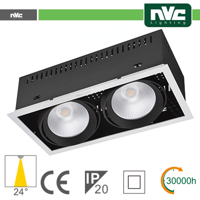 Incasso Multi lampada - 48w(2x24w) 3000k 3500lm>24° CRI90
