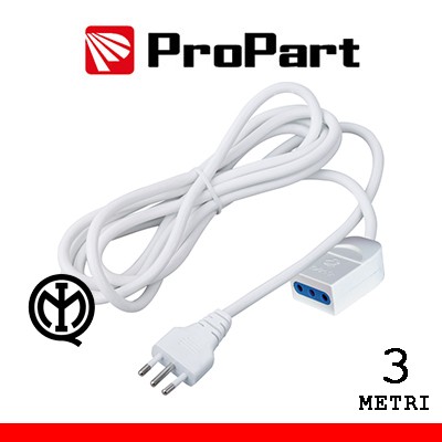 [PEP1120-3-W] Prolunga lineare 10A 3metri spina10A