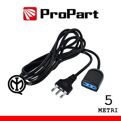 [PEP1120-5-BK] Prolunga lineare 10A 5metri spina10A nera