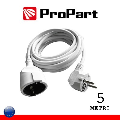 [PEPB01S-5-W] Prolunga lineare Schuko16A 5metri spina Schuko 16A