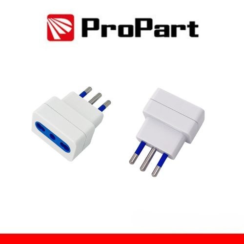 [PEA1112-W] Adattatore bipasso spina 10A con Protezione da Sovraccarico