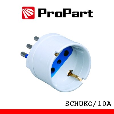 [PES1006-WP] Adattatore schuko spina10A