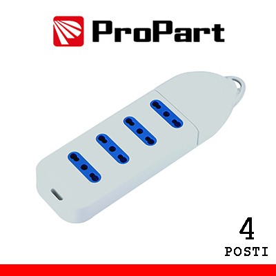 [PEM2304-W] Multipresa 4pos bipasso senza cavo