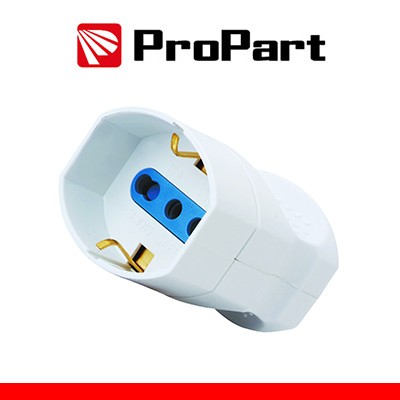Presa volante Bipasso/Schuko 2P+T