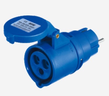Adattatore Presa Indust. Spina Schuko 16A 2P+T 220-250V IP44