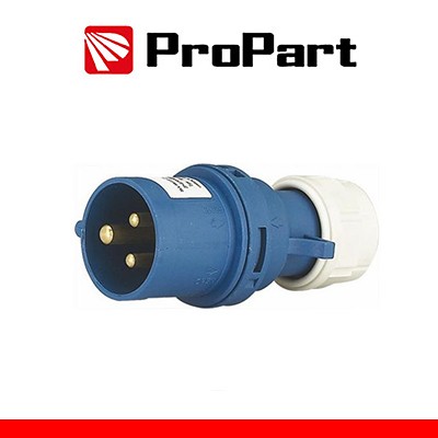 [PEI13] Spina Mobile Diritta Indust. CEE 16A-6h 2P+T 220-250V IP44