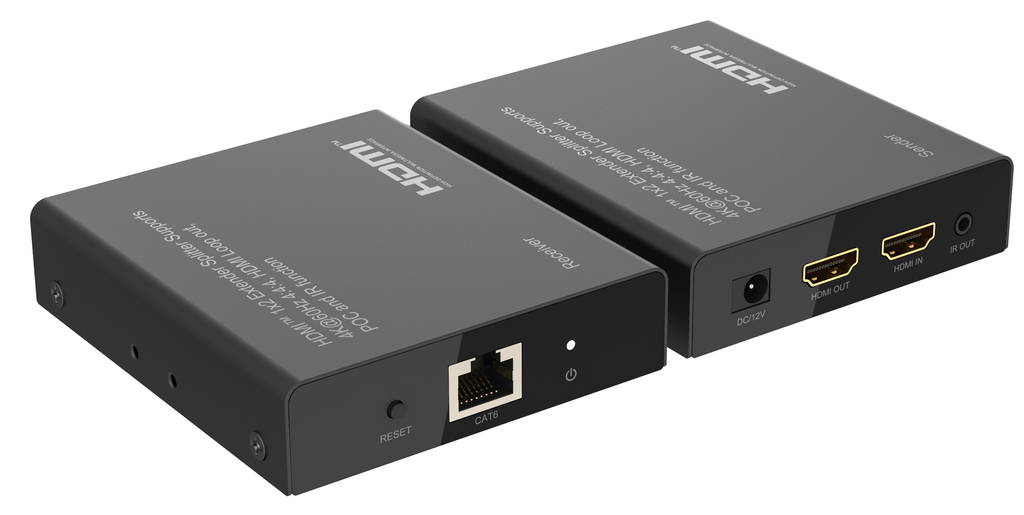 Kit TX-RX Extender HDMI, 70MT UTP, 4K@60Hz HDR, Loop-out