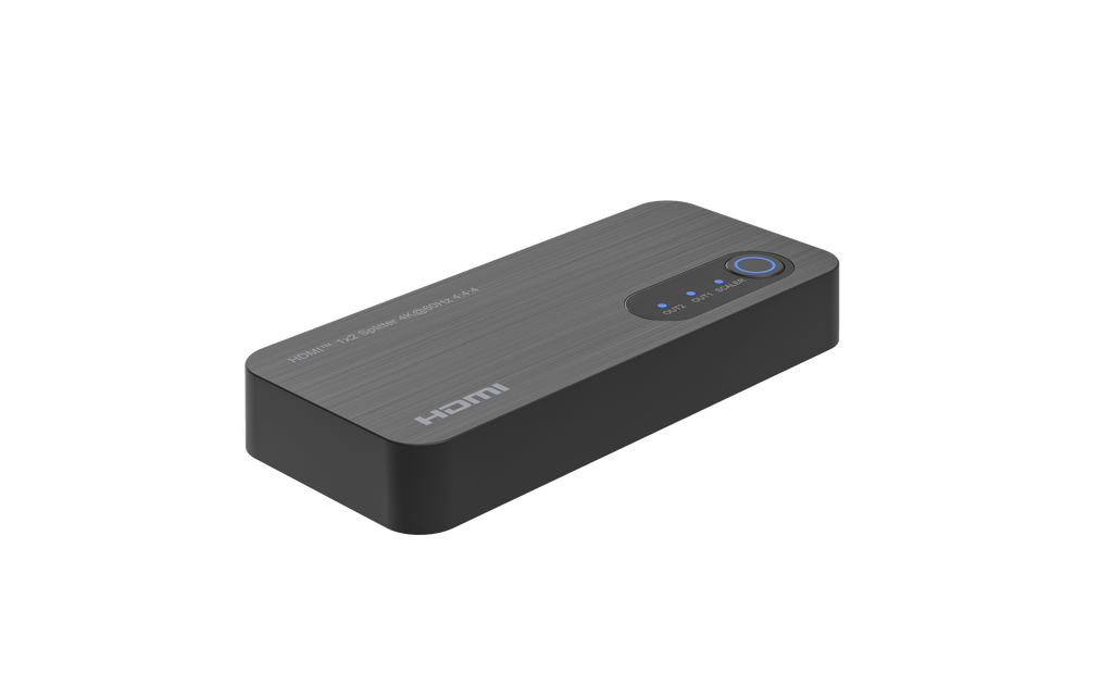 [PT-2PET0102SY] Splitter HDMI 1x2, 18G HDMI 2.0  4K2K@60Hz, con Downscaler