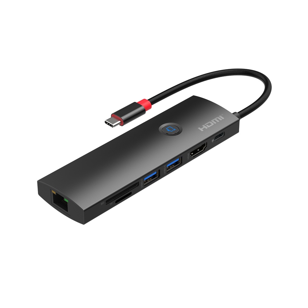 USB-C to HDMI 4K@60Hz(4:4:4) + USB3.2 GEN1(5Gbps) x2 + SD3.0