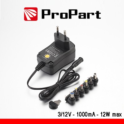 [PEAV-312V1000] Alimentatore Switching Multitensione 3-12V 1000mA 12W max