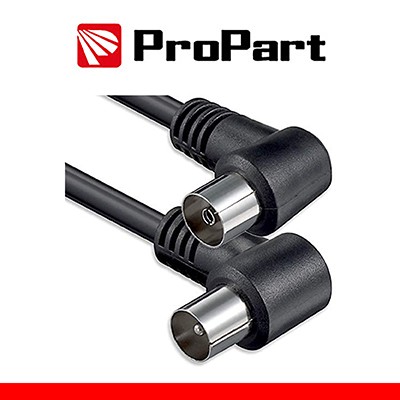 [TR-C25SP90-BK] Cavo antenna TV IEC 2.5M SP-PR 90° NERO