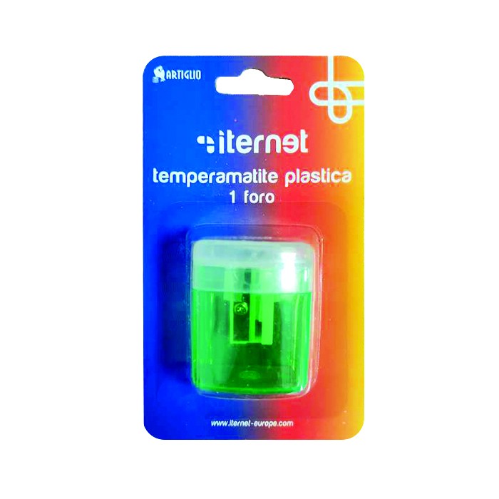 [4116BT] Temperamatite plastica 1 foro multicolore 24pz / scatola