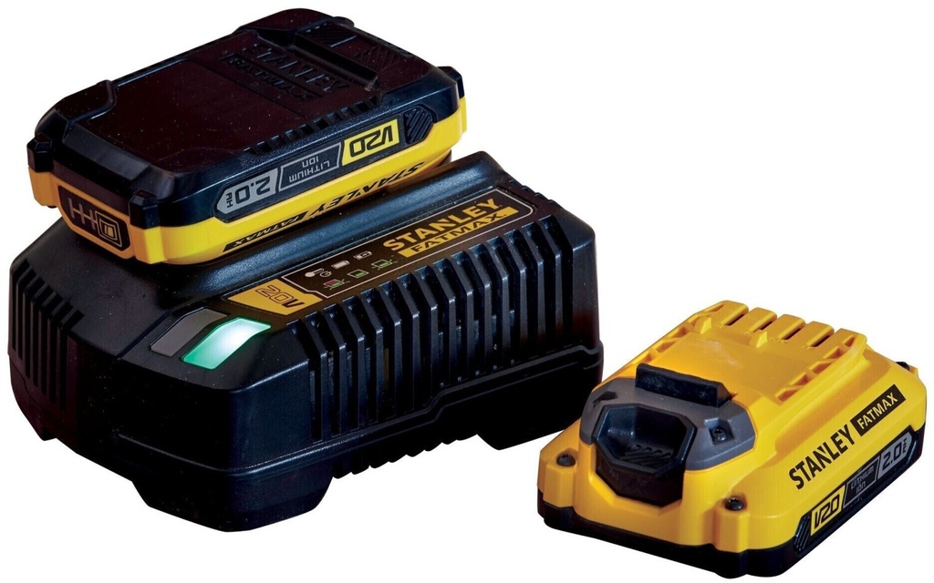 [BACA12D2S-ST] SFMCB12D2-QW,SET 2 BATTERIE 18V 2.0 AH + CARICABATTERIA