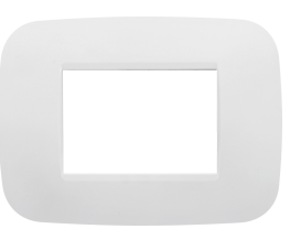 [9235081] PLACCA 3 MODULI ROUNDED BIANCA SERIE FAMILY