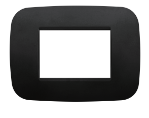 [9235086] PLACCA 7 MODULI ROUNDED NERA SERIE FAMILY
