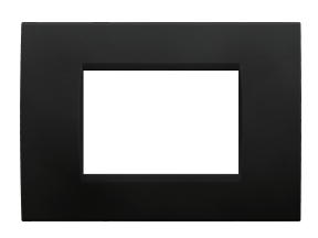 [9235094] PLACCA 4 MODULI SQUARED NERA SERIE FAMILY