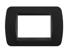 [9235103] PLACCA 4 MODULI DOUBLED NERA SERIE FAMILY