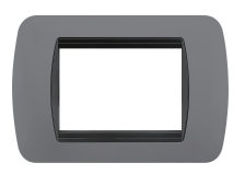 [9235107] PLACCA 7 MODULI DOUBLED GRIGIA SERIE FAMILY